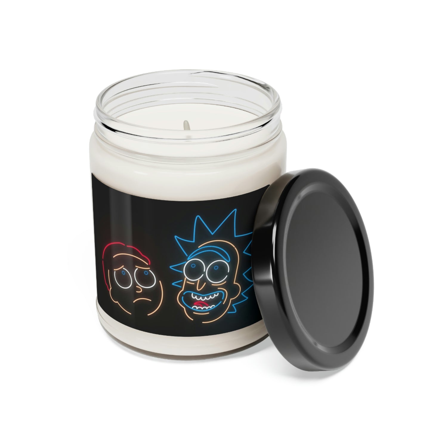 Neon Rick And Morty Scented Soy Candle
