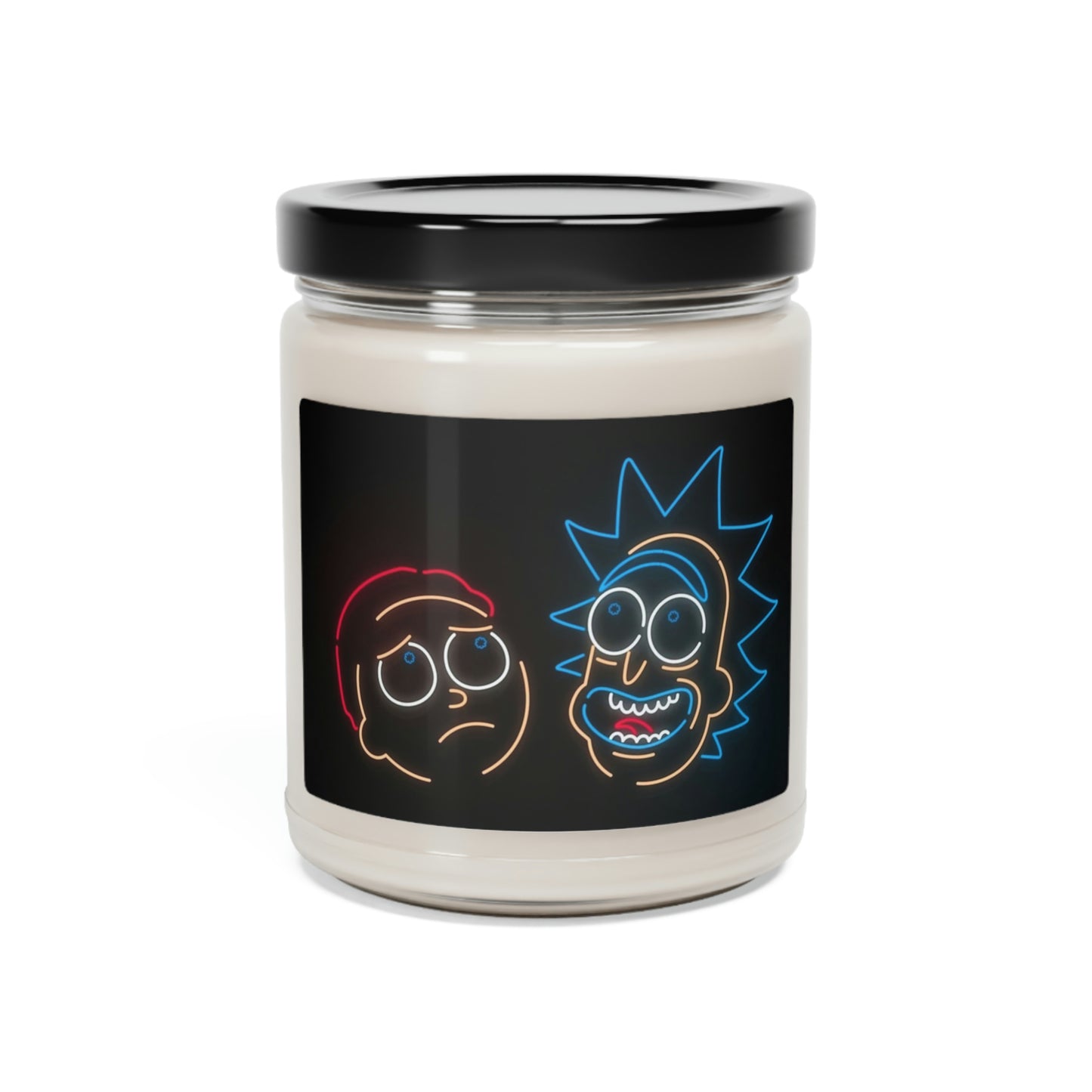Neon Rick And Morty Scented Soy Candle